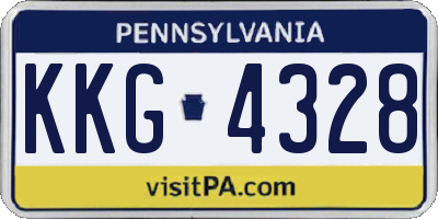 PA license plate KKG4328