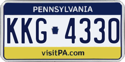 PA license plate KKG4330