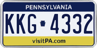 PA license plate KKG4332