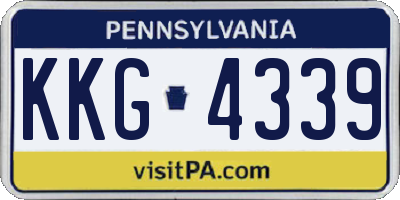 PA license plate KKG4339