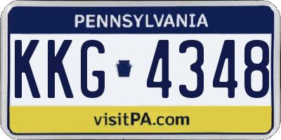 PA license plate KKG4348
