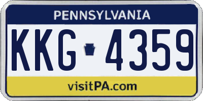 PA license plate KKG4359