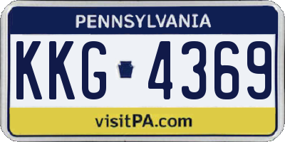 PA license plate KKG4369