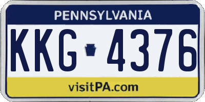 PA license plate KKG4376