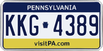 PA license plate KKG4389