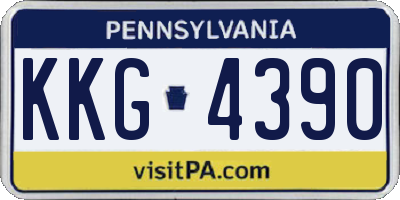 PA license plate KKG4390