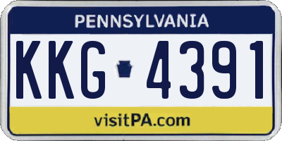 PA license plate KKG4391