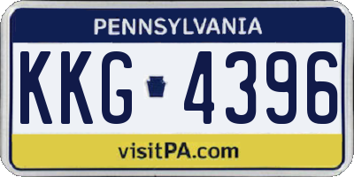 PA license plate KKG4396