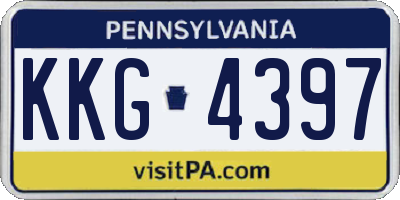 PA license plate KKG4397