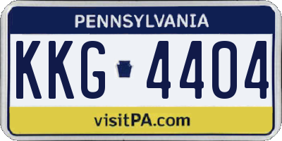 PA license plate KKG4404