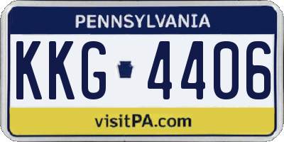 PA license plate KKG4406