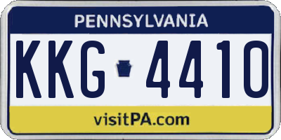 PA license plate KKG4410