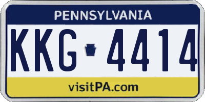 PA license plate KKG4414