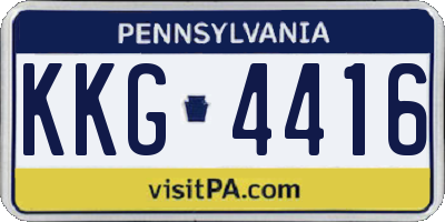 PA license plate KKG4416