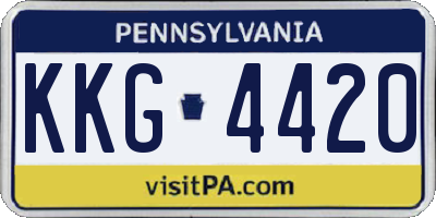 PA license plate KKG4420