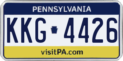 PA license plate KKG4426