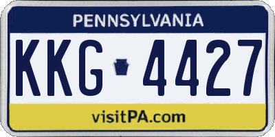 PA license plate KKG4427