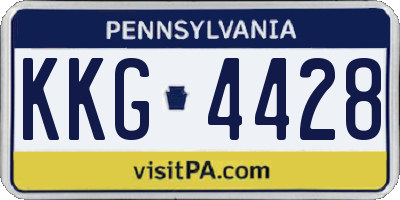 PA license plate KKG4428