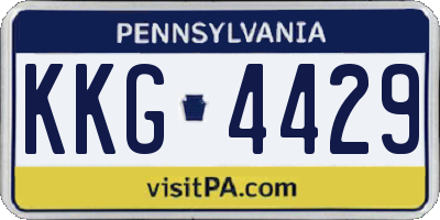 PA license plate KKG4429