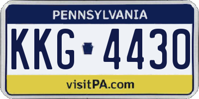 PA license plate KKG4430