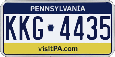 PA license plate KKG4435