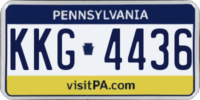 PA license plate KKG4436