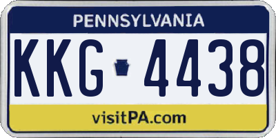 PA license plate KKG4438