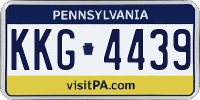 PA license plate KKG4439