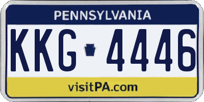 PA license plate KKG4446