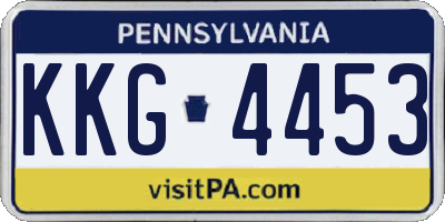 PA license plate KKG4453