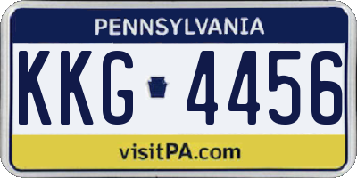 PA license plate KKG4456