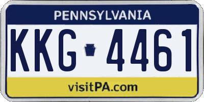 PA license plate KKG4461