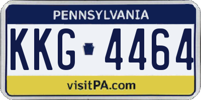 PA license plate KKG4464
