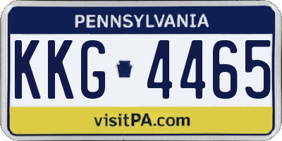 PA license plate KKG4465