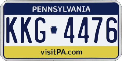 PA license plate KKG4476