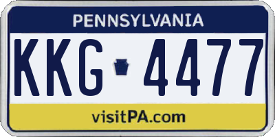 PA license plate KKG4477