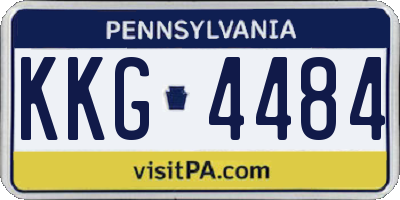 PA license plate KKG4484