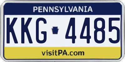 PA license plate KKG4485
