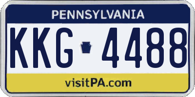 PA license plate KKG4488