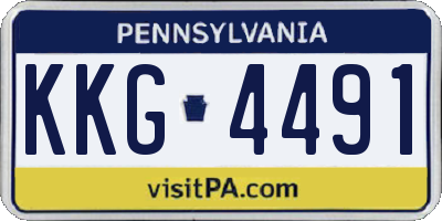 PA license plate KKG4491
