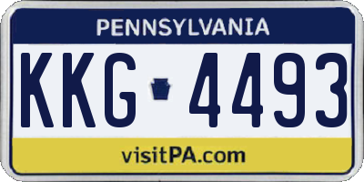 PA license plate KKG4493