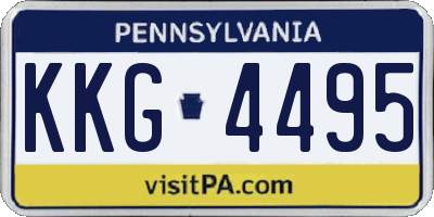PA license plate KKG4495