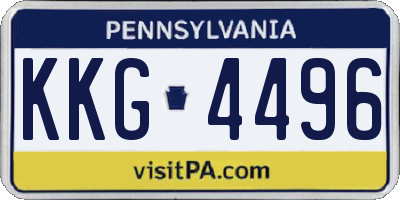 PA license plate KKG4496