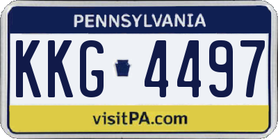 PA license plate KKG4497