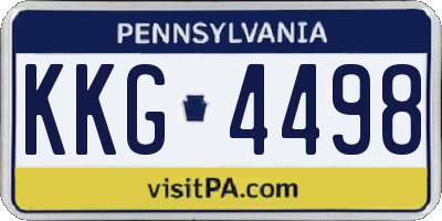 PA license plate KKG4498