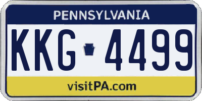 PA license plate KKG4499