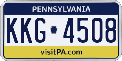 PA license plate KKG4508