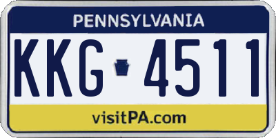 PA license plate KKG4511
