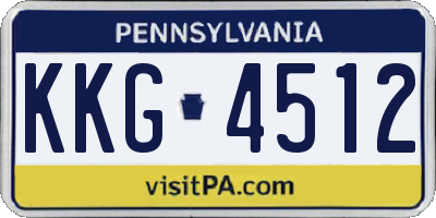 PA license plate KKG4512