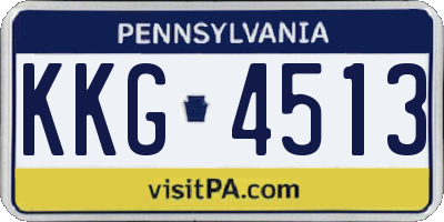 PA license plate KKG4513